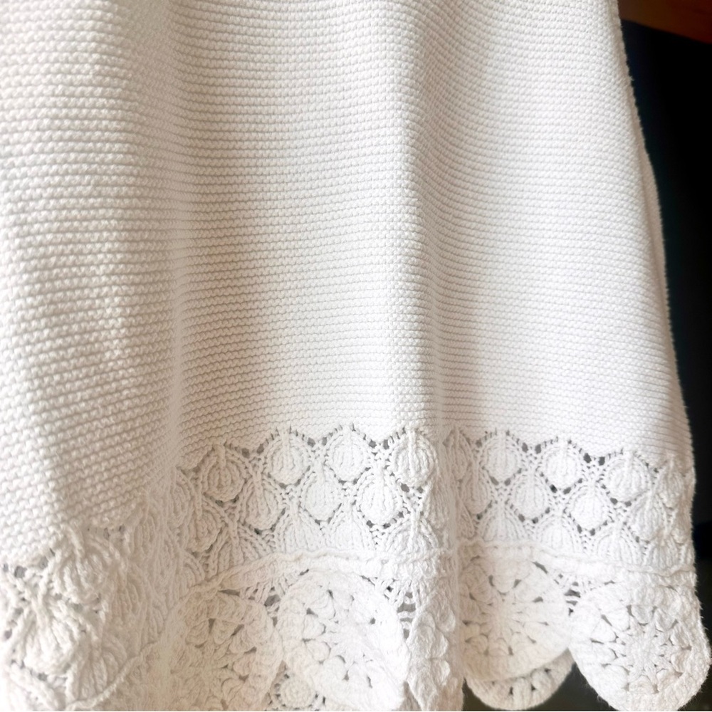 Abercrombie kids white crochet knit tank top 13/14 - Picture 2 of 7